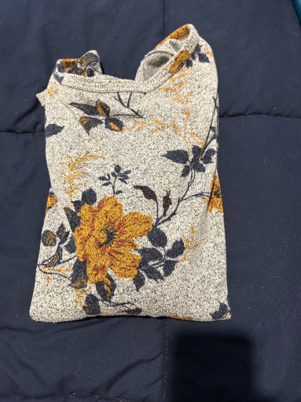 Light Floral Top in Autumnal Colors